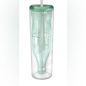 SET of 2 Cool Gear Upside Down Coca-Cola (Coke) Bottle Cup Plastic Glass